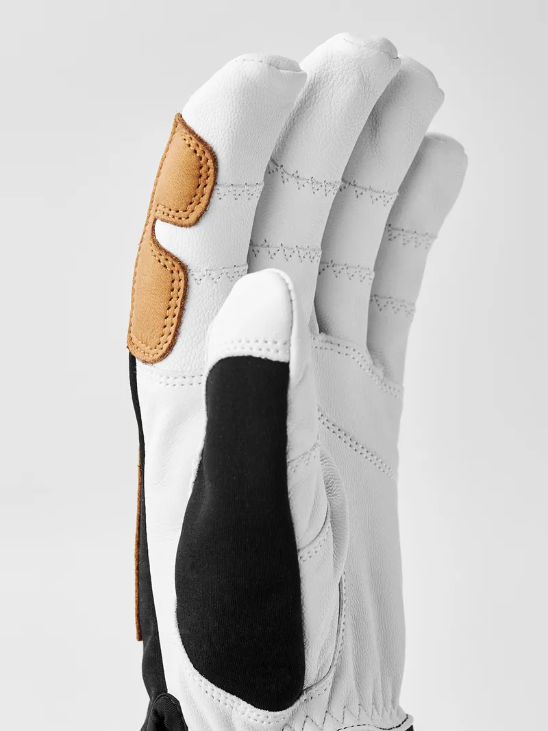 Hestra Ergo Grip Active Wool Terry 5 Finger Glove in Black/Off White-1